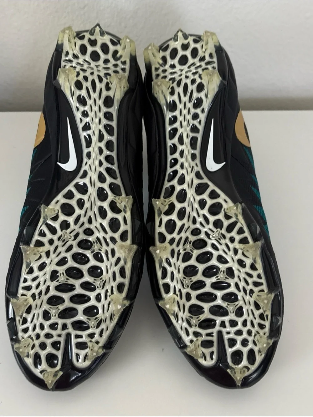 Nike NFL Jacksonville Jaguars Men’s Teal Gold Football Athletic Cleats size 13